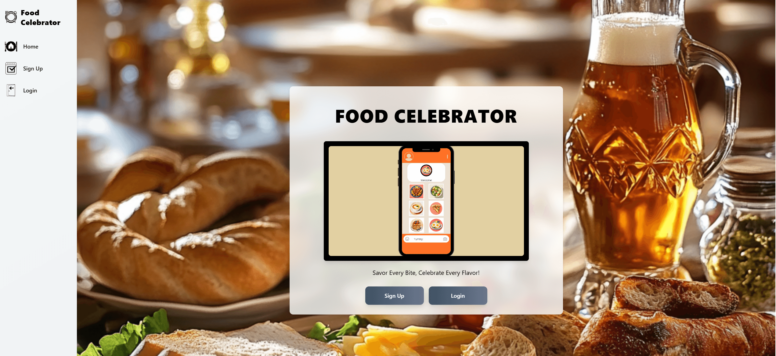 Food Celebrator Social App